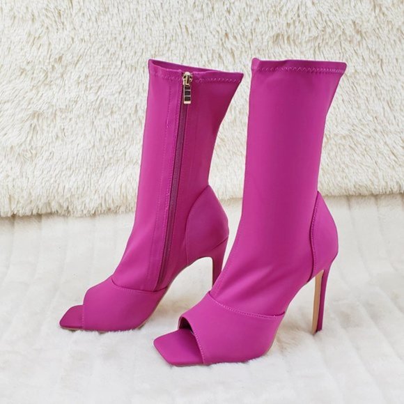 Berry Heeled Boots - Picture 6 of 12